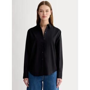 Everlane Black The Must-Have Shirt Button Down Long Sleeve Blouse Top Size 6